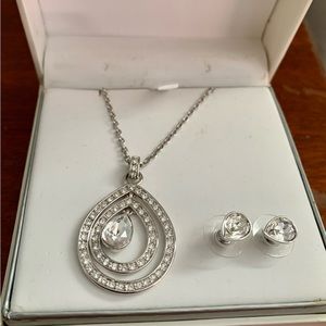 Like new Givenchy Crystal Necklace and Earring set